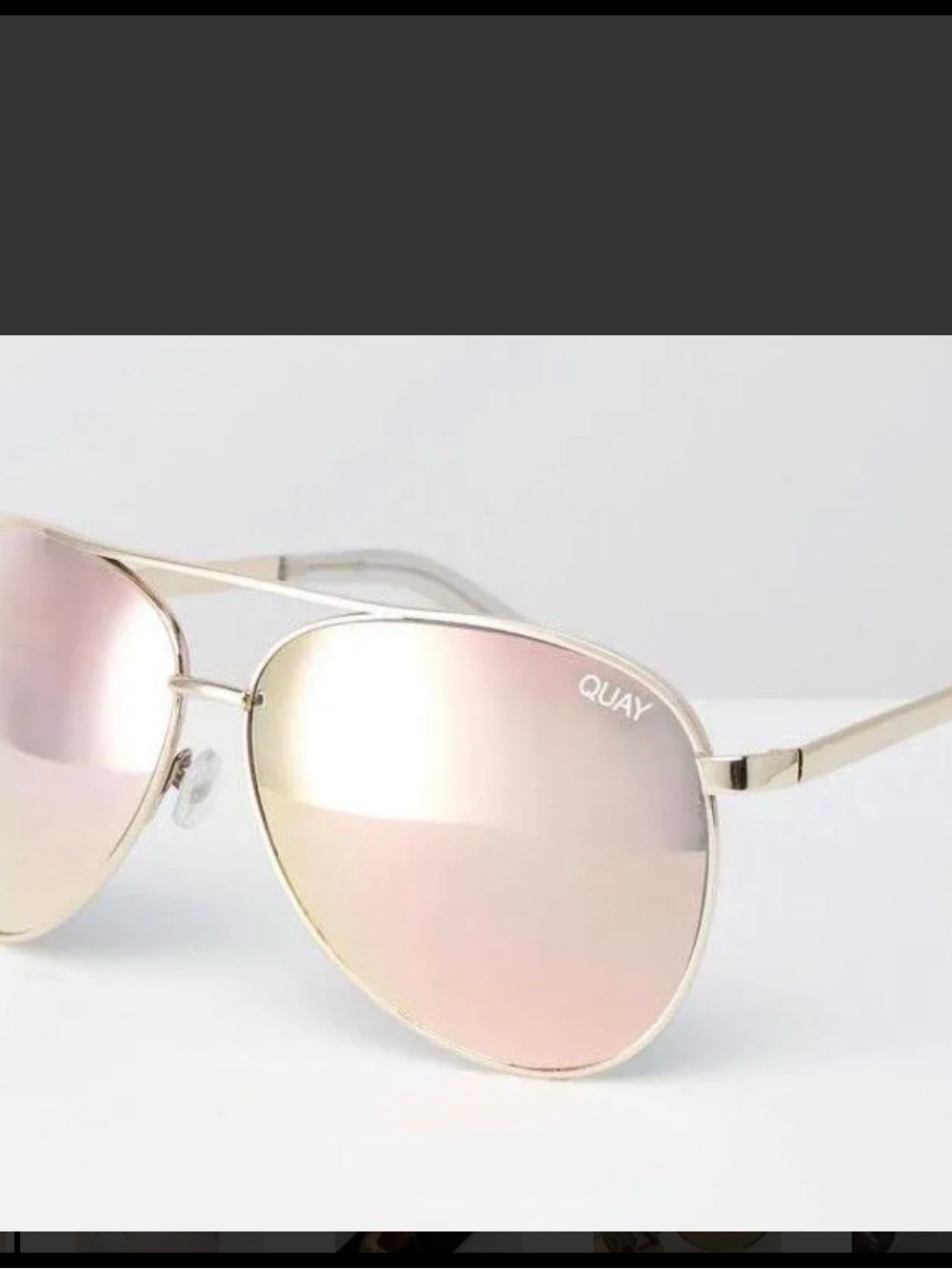 Quay Australia Vivienne Rose Gold Sunglasses - Picture 6 of 7